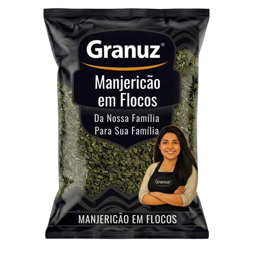 Manjericão Flocos Granuz a granel