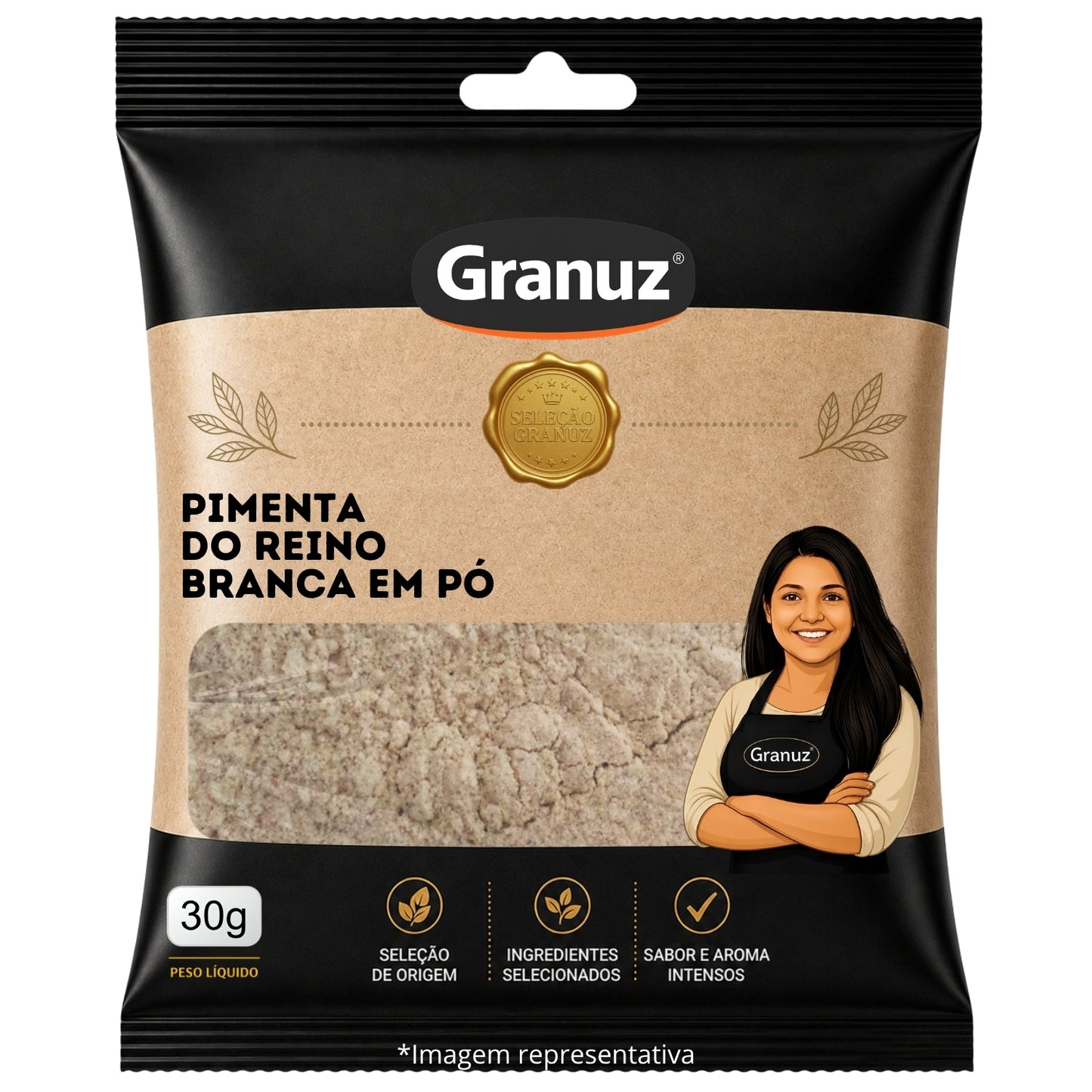 Pimenta Branca em Pó Granuz 30g