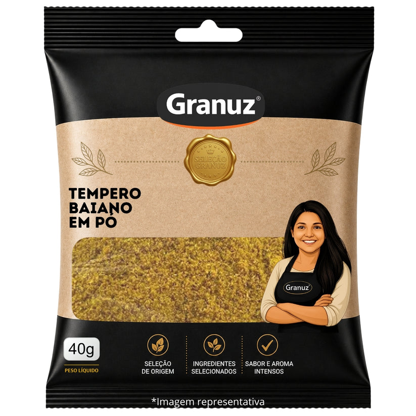 Tempero Baiano em Pó Granuz 40g sachê