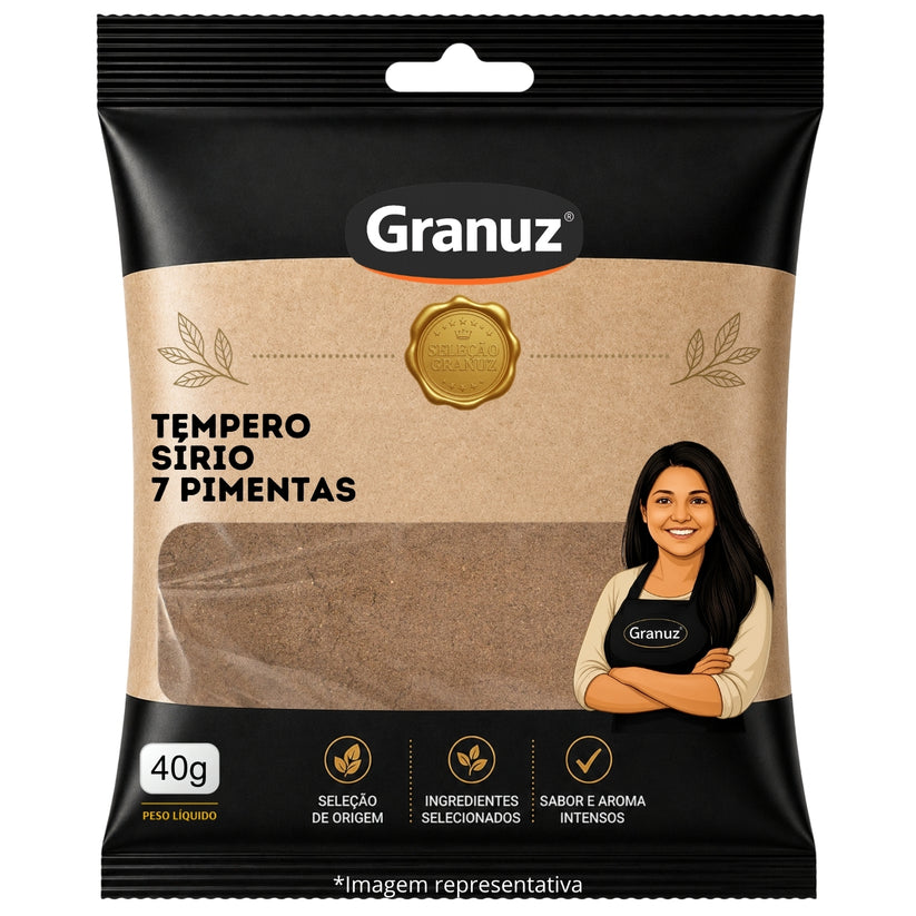 Tempero Sírio 7 Pimentas Granuz 40g sachê