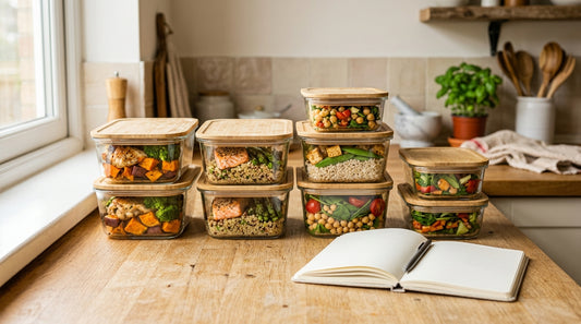 Marmitas embaladas e caderno de anotações, formalização MEI para venda de alimentos