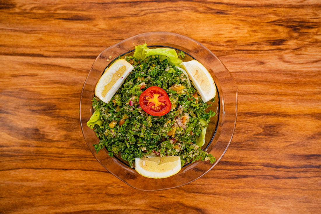 Foto apetitosa de tabule em destaque, ilustrando a receita apresentada no blog Granuz
