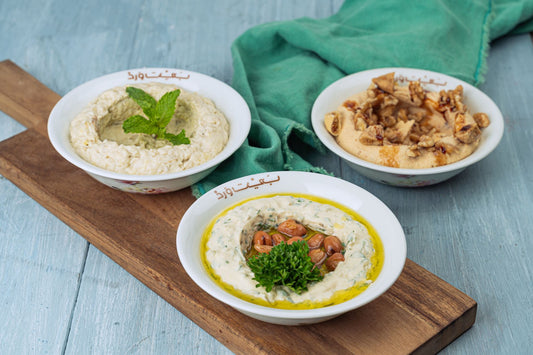 Foto apetitosa de babaganoush em destaque, ilustrando a receita apresentada no blog Granuz