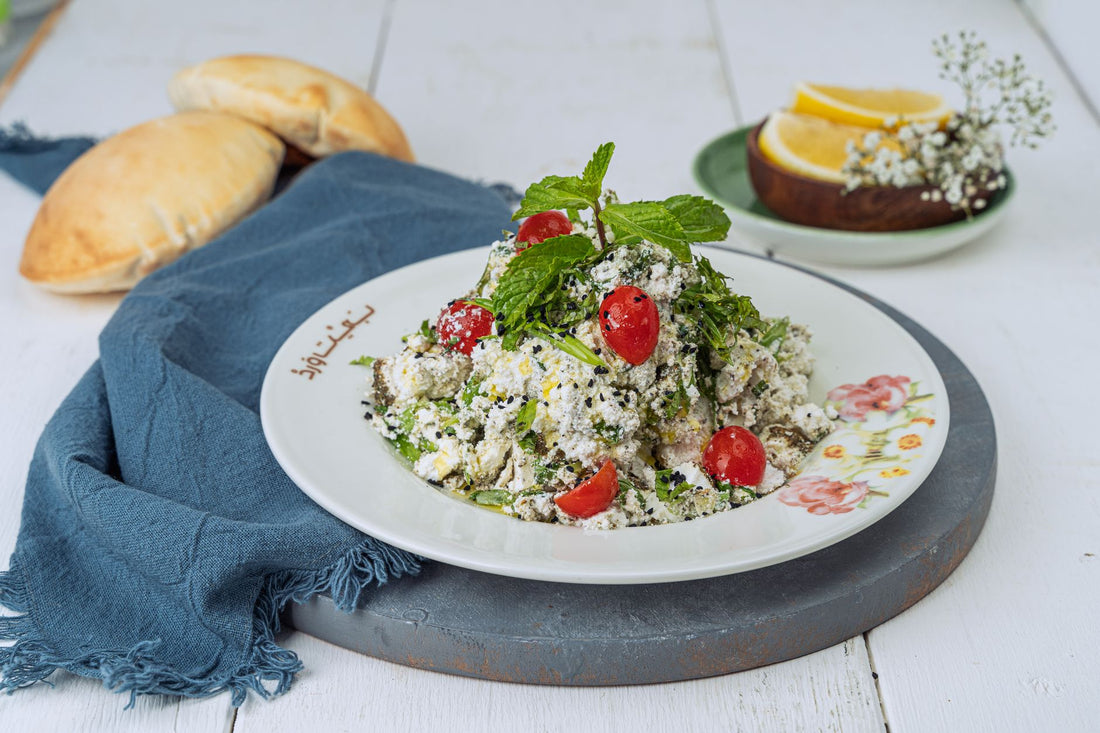 Foto apetitosa de fattoush em destaque, ilustrando a receita apresentada no blog Granuz