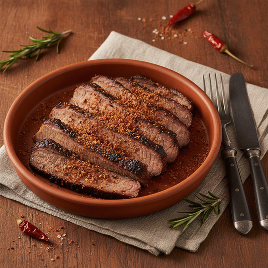 Prato preparado com Tempero Churrasco Dry Rub Granuz servido à mesa, imagem de destaque do artigo Dry Rub Caseiro