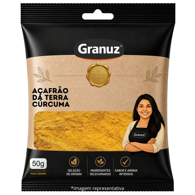 Açafrão da Terra (Cúrcuma) em Pó Granuz 50g sachê