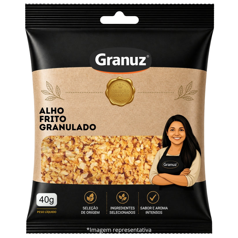 Alho Frito em Flocos Granuz 40g sachê