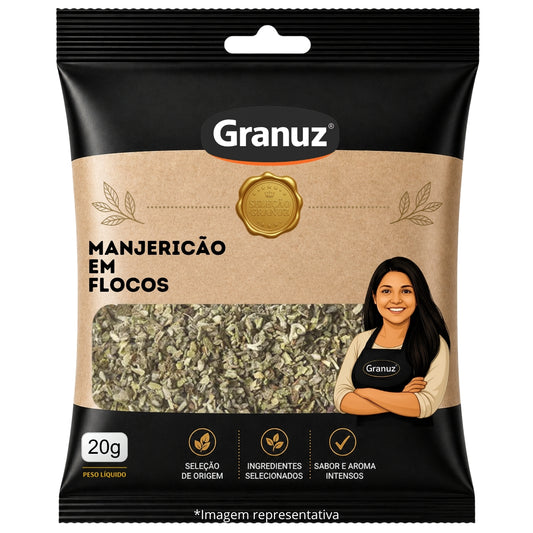 Manjericão em Flocos Granuz 20g