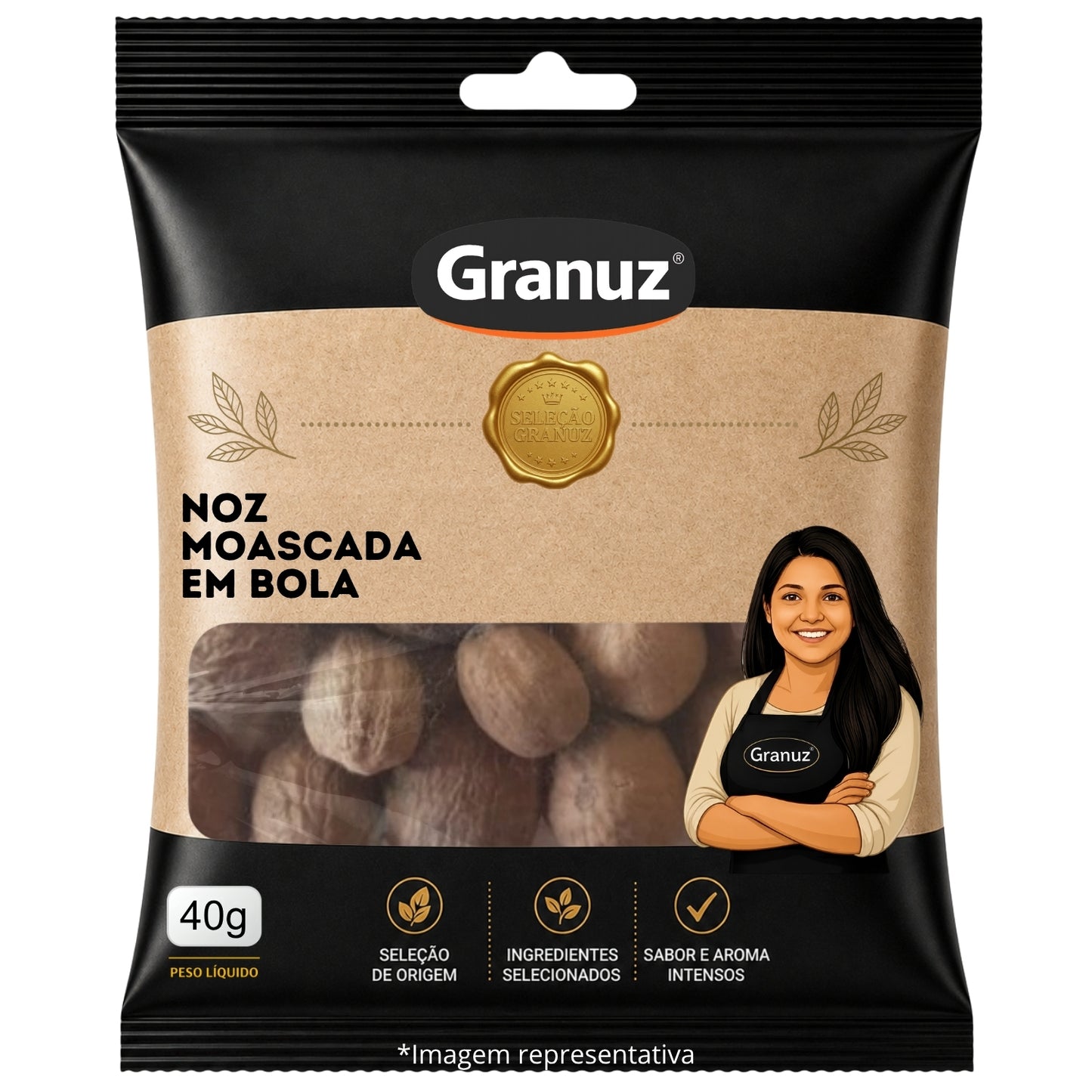 Noz-Moscada em Bola Granuz 40g