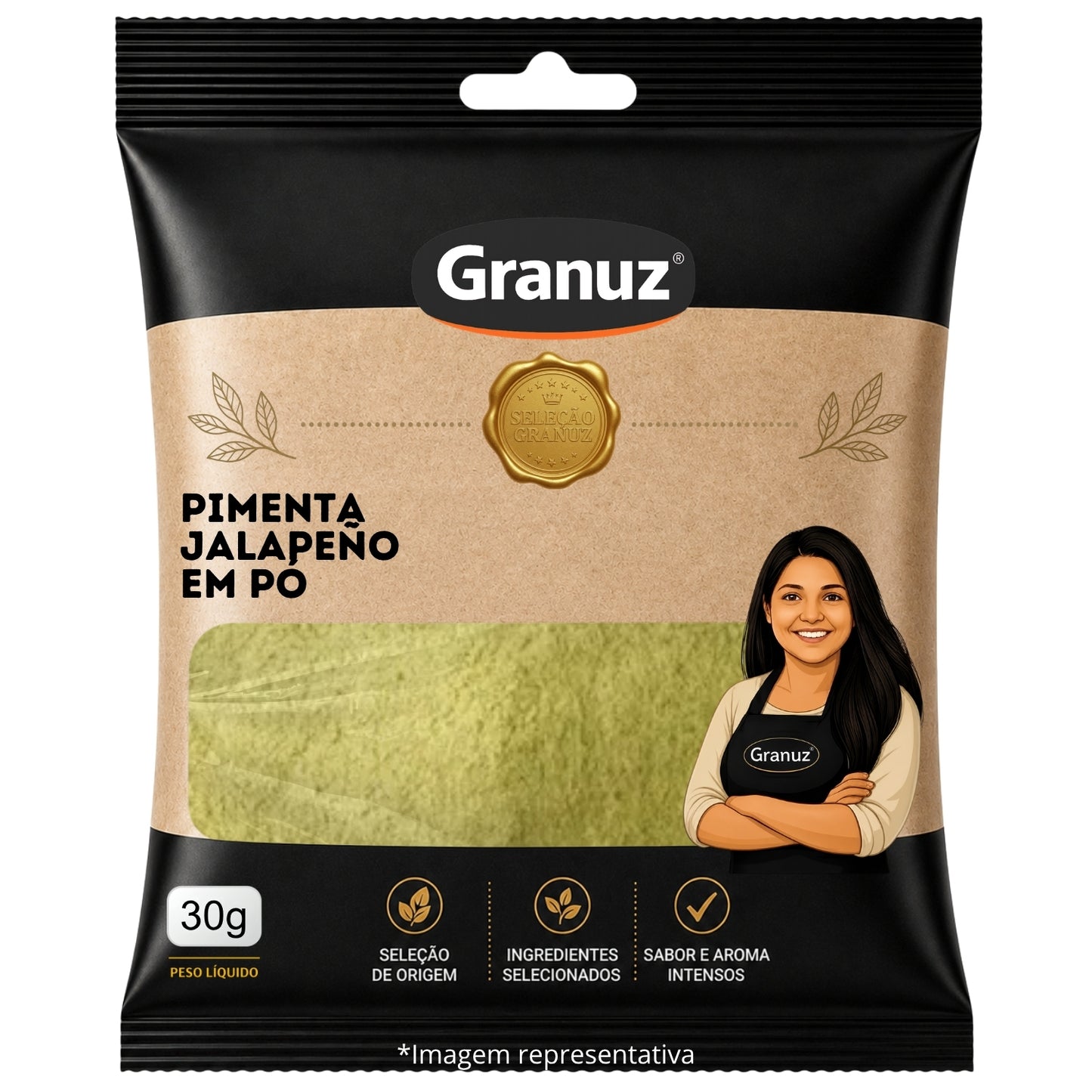 Pimenta Jalapeño em Pó Granuz 30g