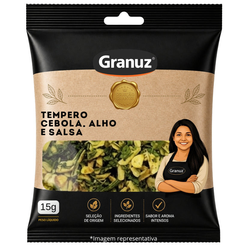 Tempero Cebola, Alho e Salsa Granuz 15g sachê