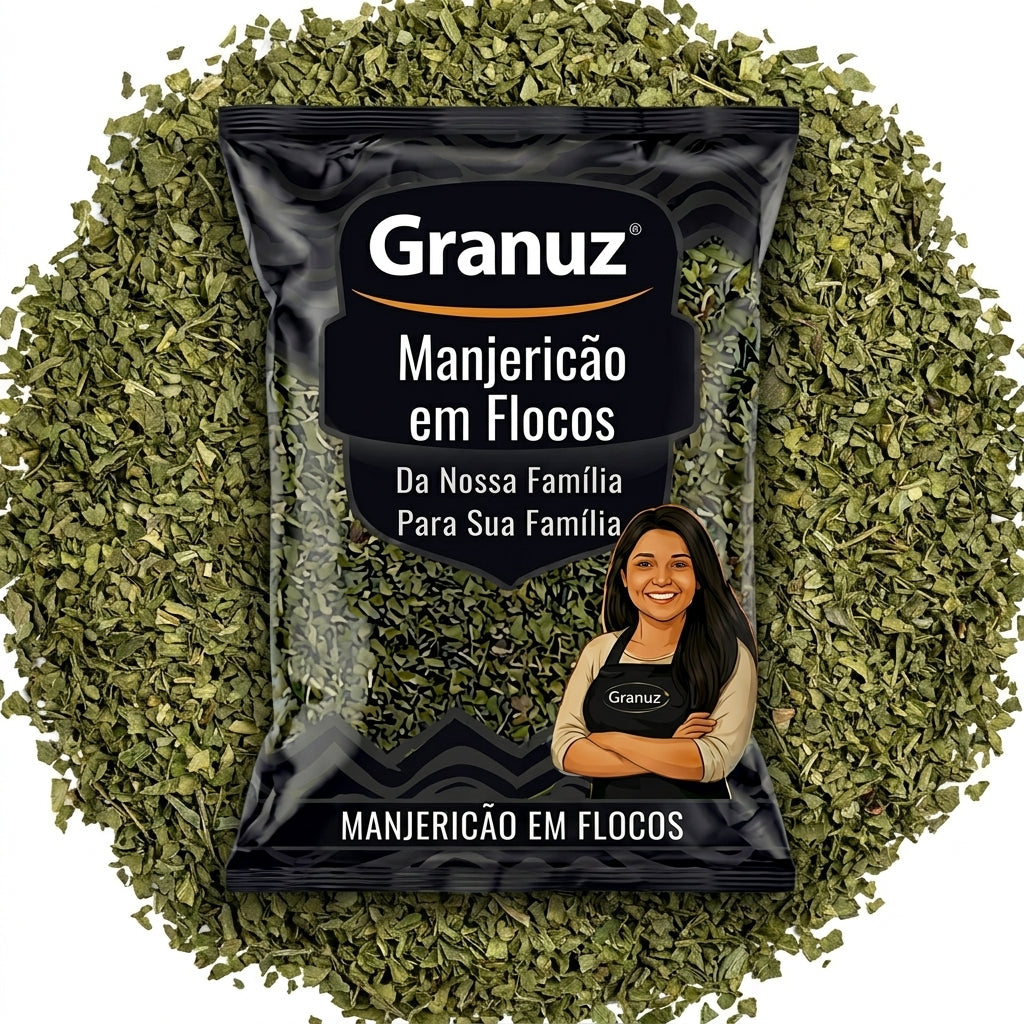 [hero2] Manjericão em Flocos Granuz - Granel