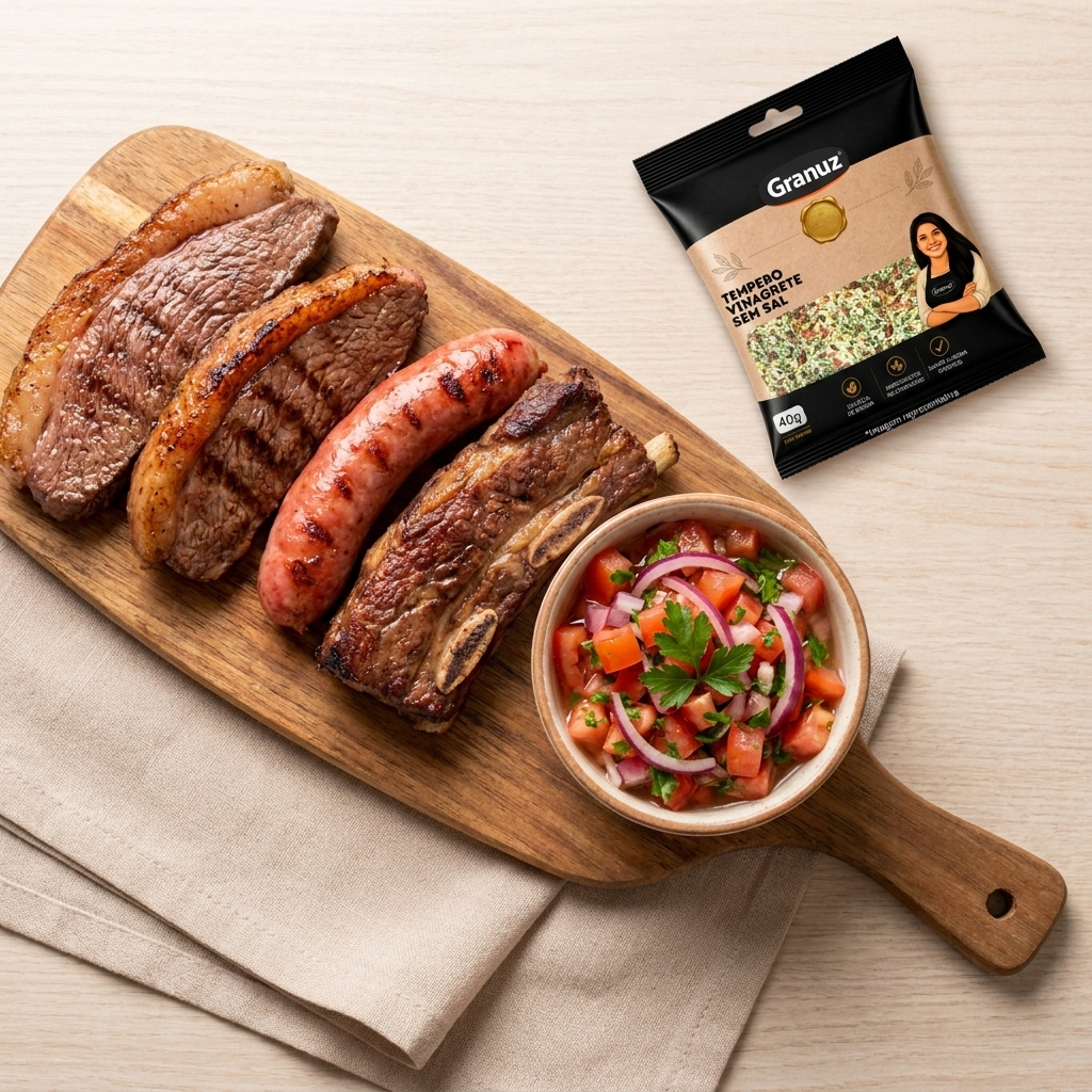 [foto3] Tempero Vinagrete s/Sódio Granuz Sachê 40g